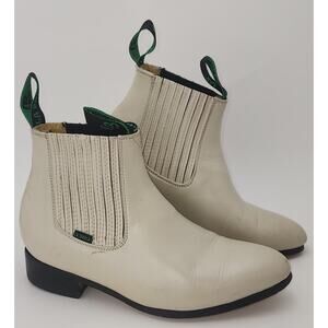 La Barca Boots leather women's 9 cream western ankle Coastal cowgirl western